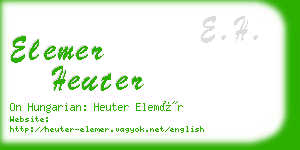 elemer heuter business card